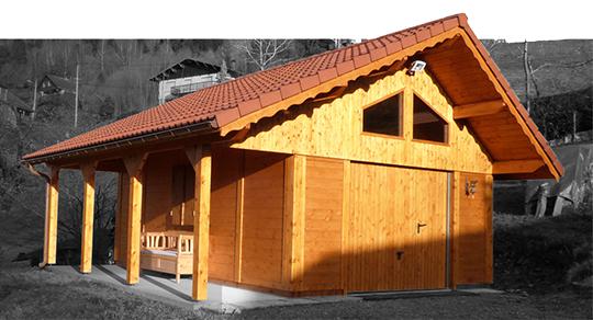 Chalet Glé - construction de garage en bois dans les Vosges